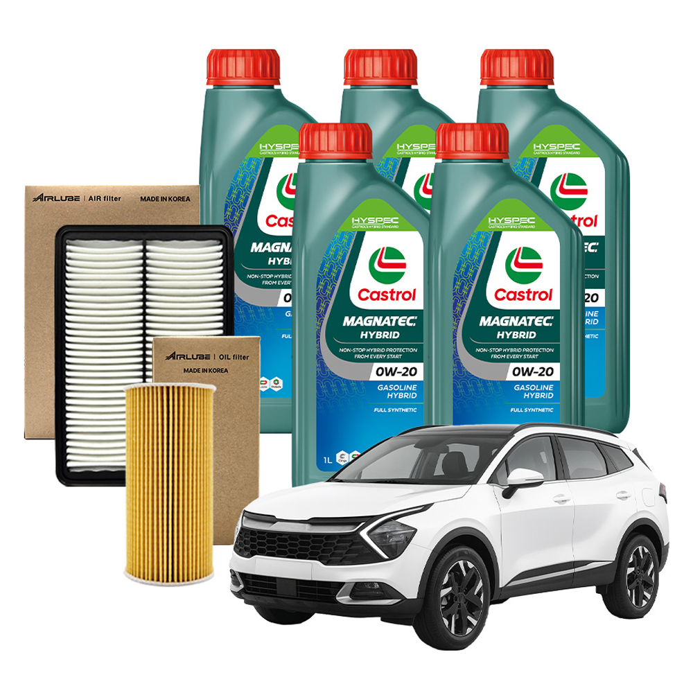 캐스트롤 마그네틱 하이브리드 OW20 1L x 5p + 엔진 오일 필터 + 에어필터 세트 59,800원