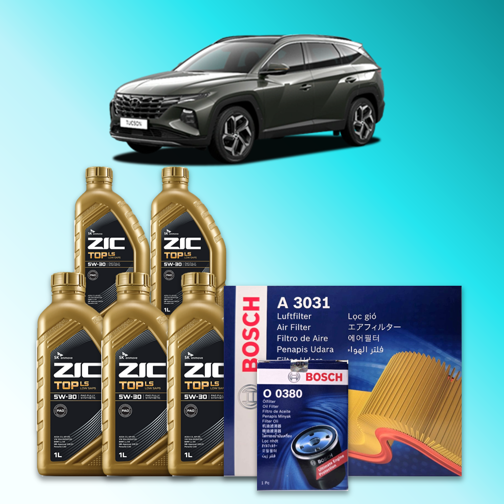 디 올 뉴 투싼 하이브리드 (NX4) 1.6터보 가솔린 엔진오일세트 SK 지크 탑 LS 5W30 (ZIC TOP LS) 81,300원