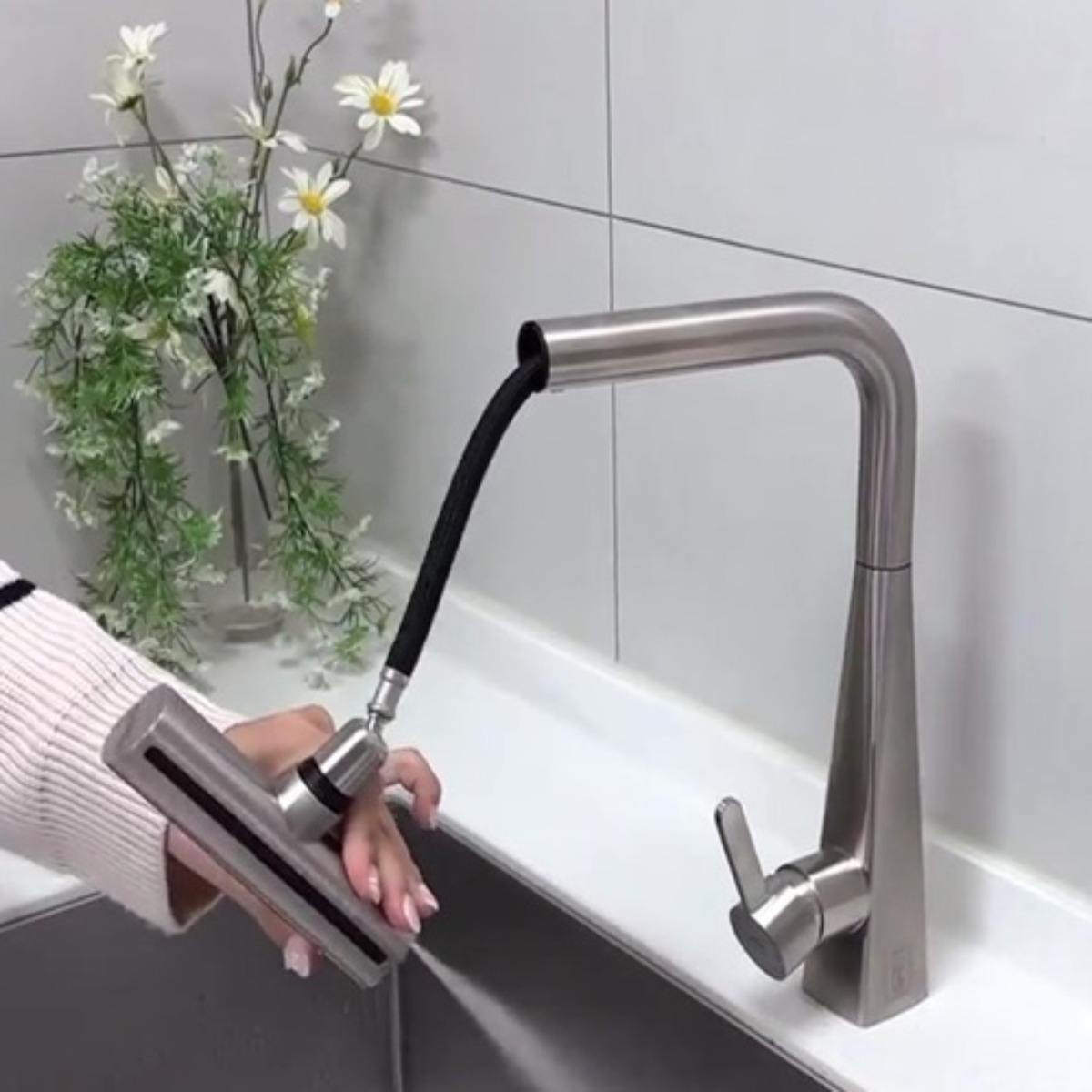 하츠 와이드폭포수수전 FC-TS200 올스텐폭포수4웨이 싱크대수전교체, 1개 126,710원