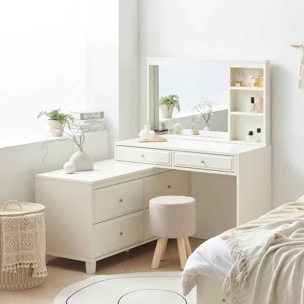 리센트 미카엘 확장형 1200폭 서랍 LED 조명 화장대 L050019 349,000원