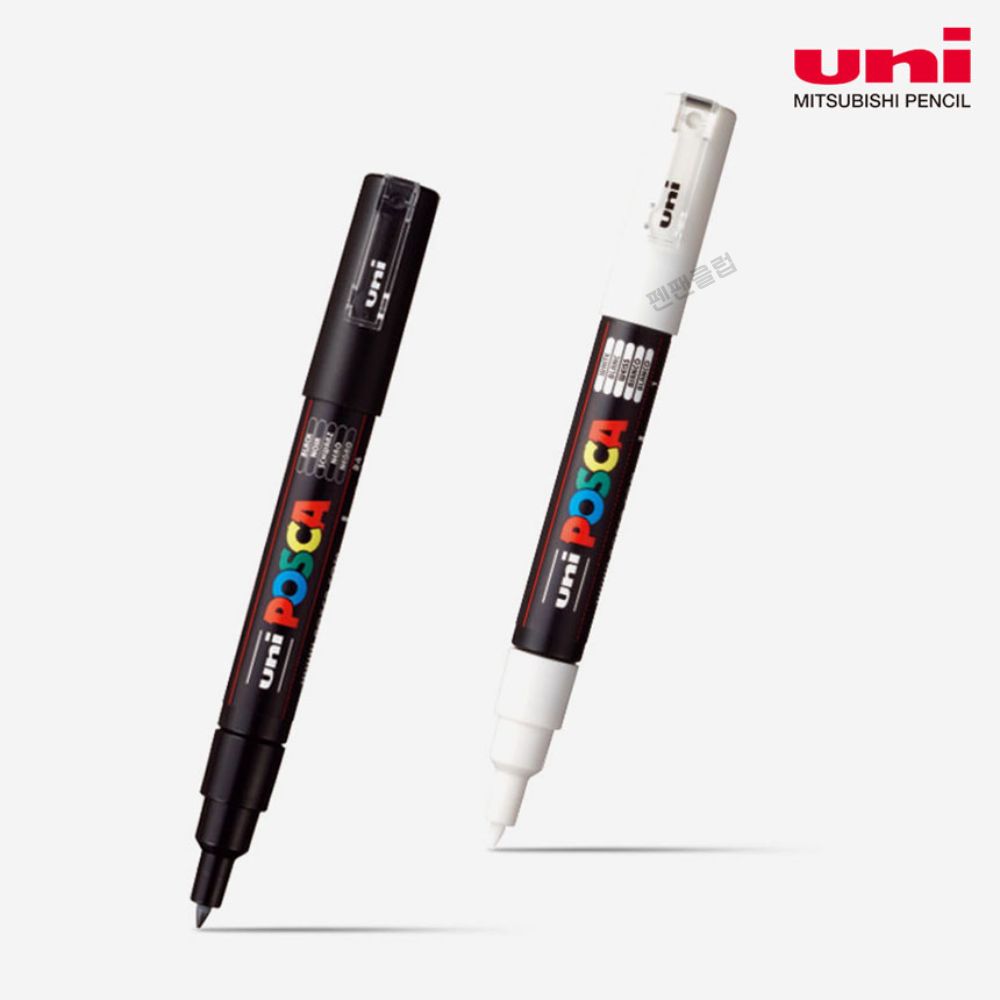 유니 포스카 마카 PC 1M POSCA 수성 페인트 윈도우 아크릴마카, 화이트 3,200원