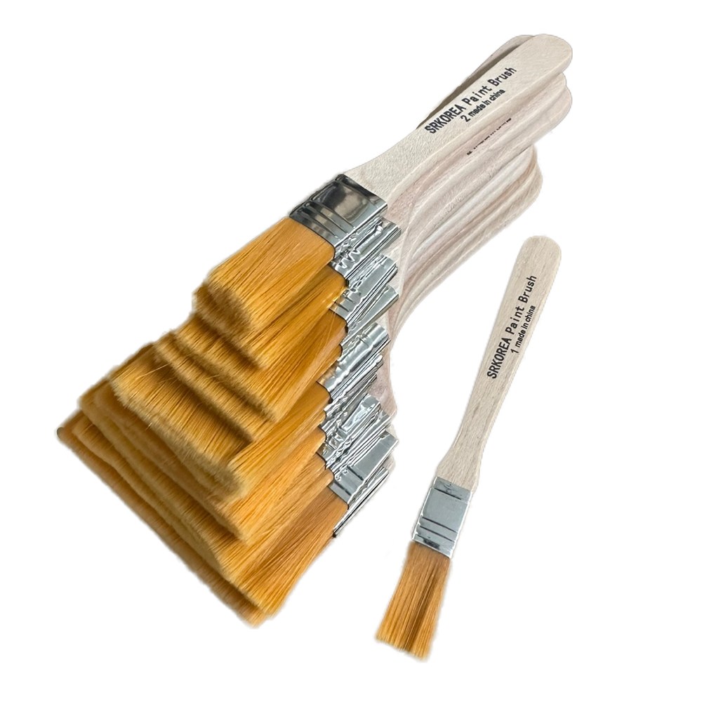 SR코리아 페인트붓 젯소 막붓 청소붓 다양한사이즈 10개입, 1개 1,800원