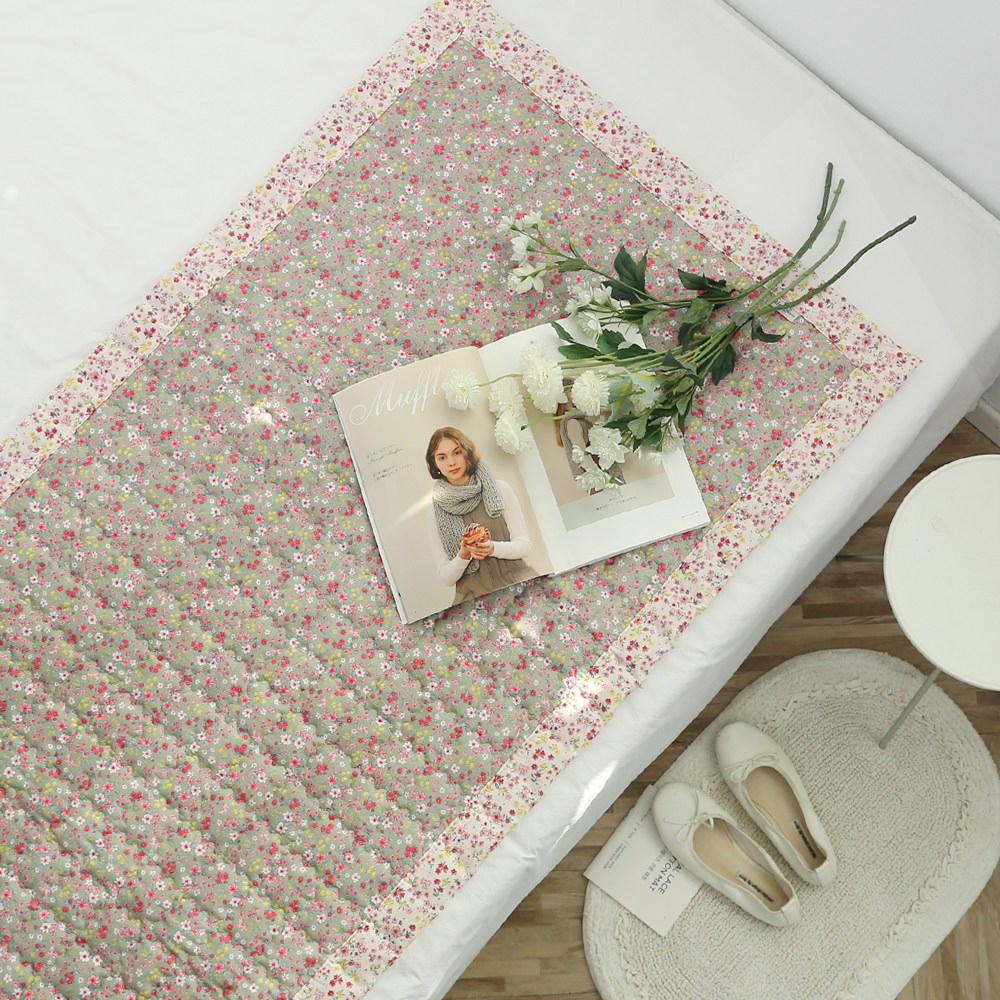 쉐리잔꽃 30수 광목면100% 소파패드 미끄럼방지 사계절 (돌소파패드, 3인, 4인) 쇼파매트, 현재가 36,100원