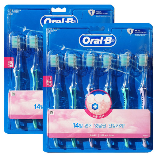 오랄비 고탄력 초미세모 칫솔, 6개입, 2개 16,100원