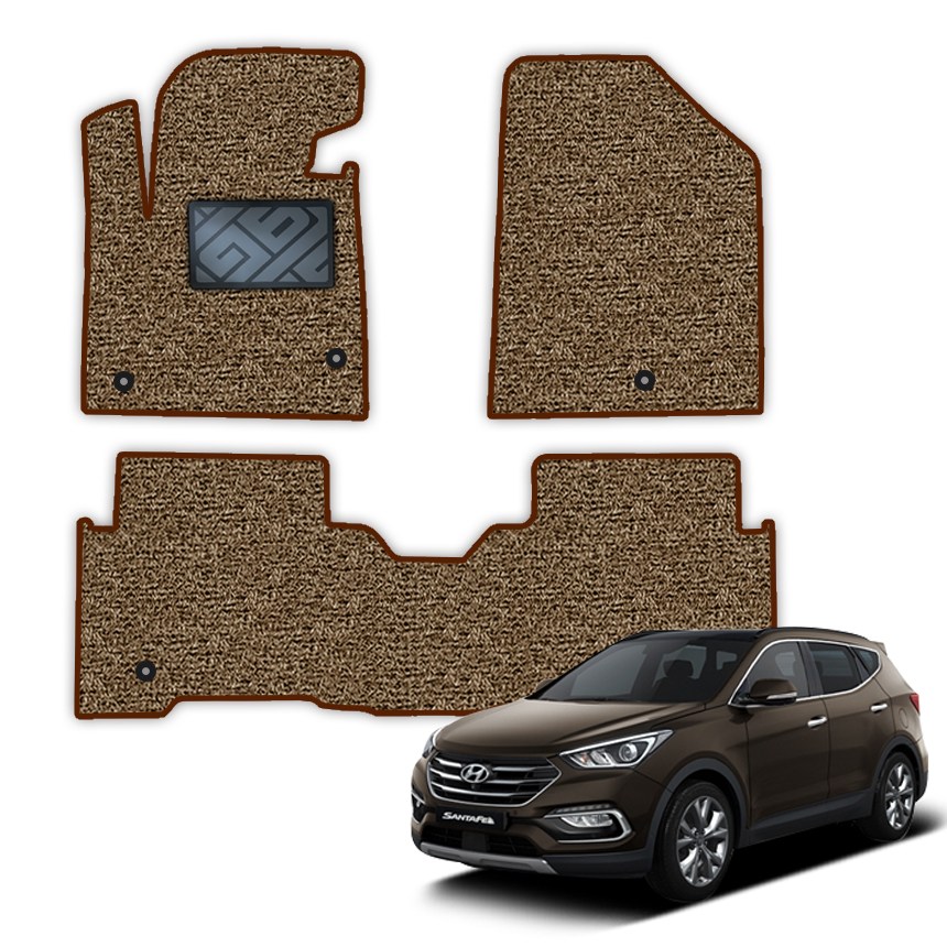 에코핏 엣지형 실리콘발판 코일매트 1열2열세트 싼타페DM 프라임 2열홀 있음 (2012.3~2018.2), 브라운, 2열홀있음 59,000원