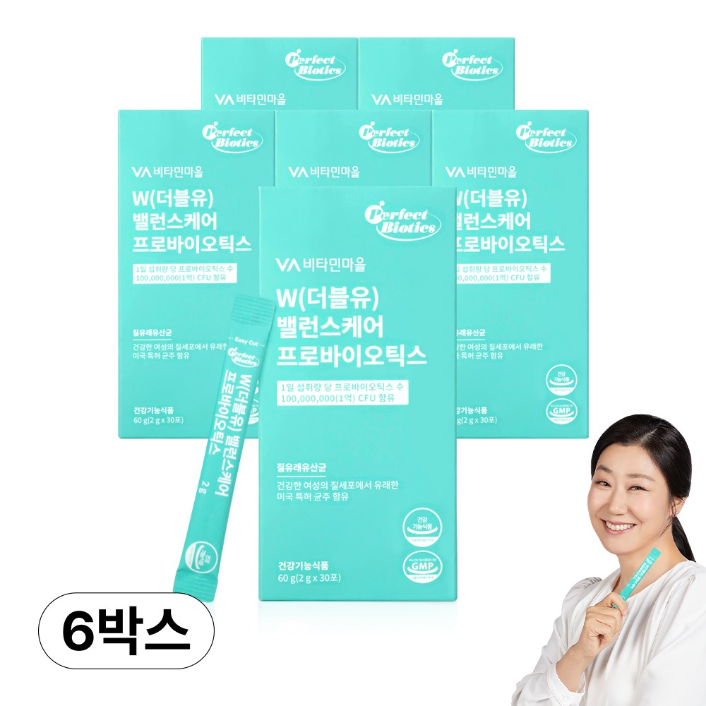 비타민마을 더블유 밸런스케어 프로바이오틱스 질 유래 유산균, 2g, 180개 25,900원