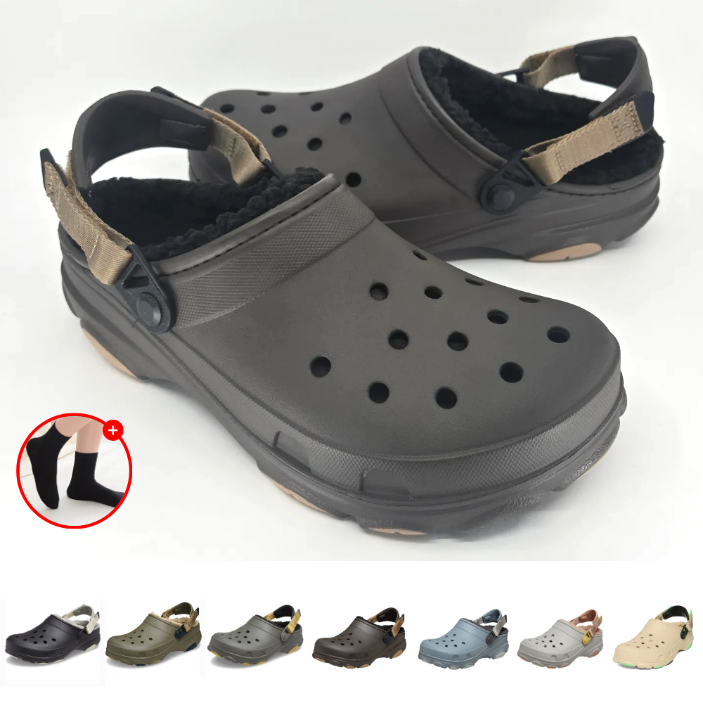 정품 크록스 올 터레인 라인드 클로그 코드 남녀 공용 털 캠핑 리미티드 샌들 편안한 슬리퍼 사무실 실내화 따뜻한 가벼운 신발 탐나고 무지 양말 73,800원