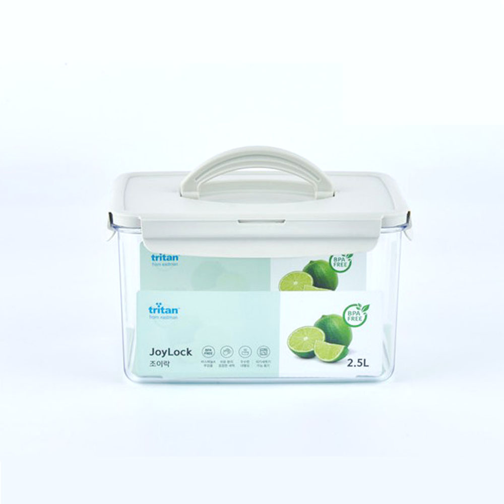 조이락 직사각 5-2호 2.5L 트라이탄 밀폐용기 ㅣ원핸들 반찬통 l 김치통 6,900원