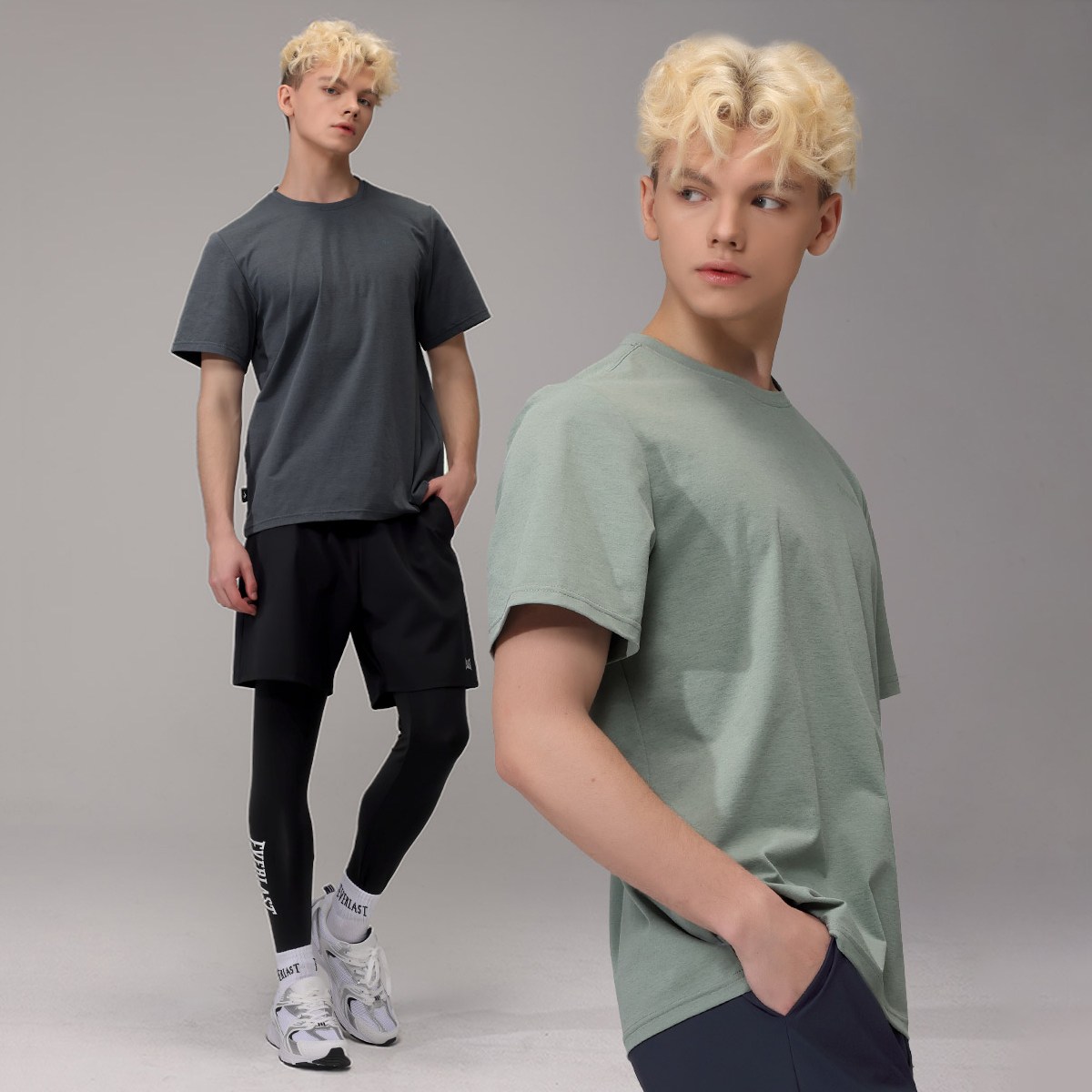 에버라스트 기능성 남자 반팔티 + 반바지 레깅스 28,400원