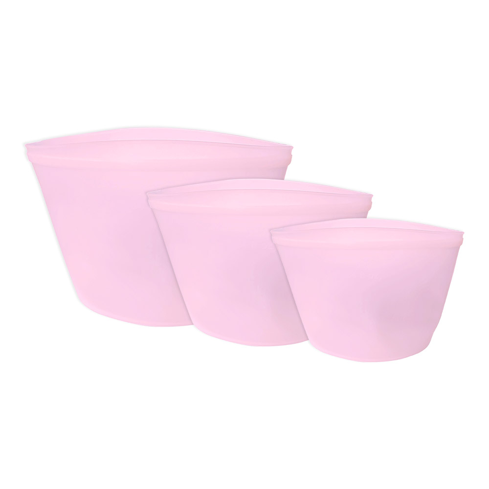 헬로제인 실리콘 지퍼백, 핑크, 3개 12,420원