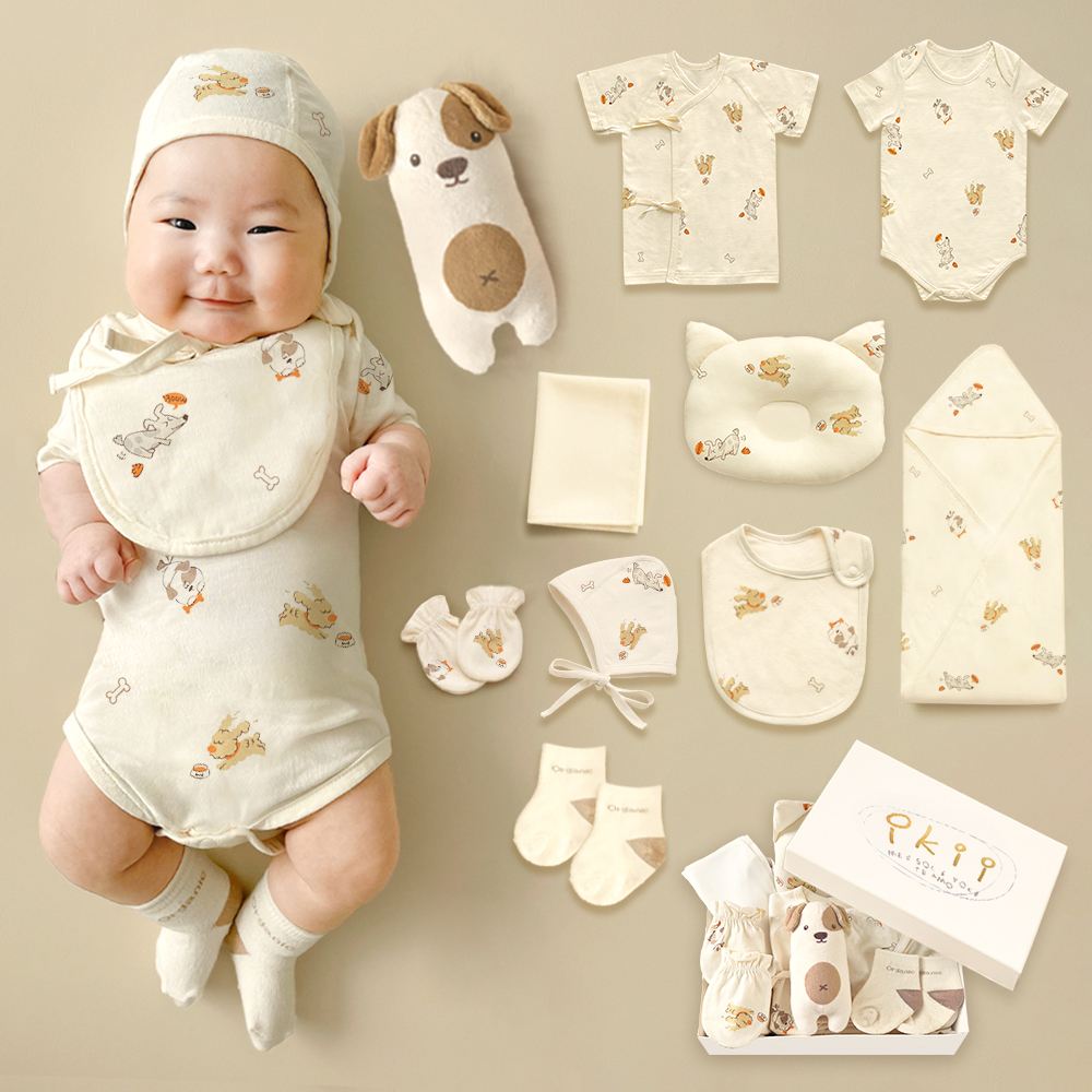 ikii 오가닉 배냇저고리 반소매 10종 출산세트 + 쇼핑백 73,200원