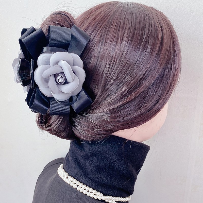레인걸 럭셔리플라워 13cm 리본 집게핀 올림머리 헤어 집게핀 (5칼라), 현재가 14,900원