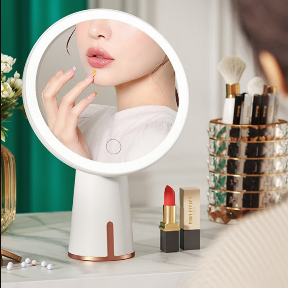 바투하루 화장대 무선 LED 조명 원형 탁상 거울, 화이트 12,500원