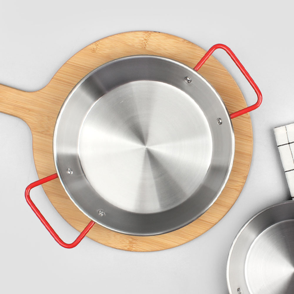 국산 스텐 빠에야팬 인덕션 감바스 떡볶이 파스타 플레이팅 브런치팬, 1개, 빨강손잡이7호(30.5cm) 18,300원