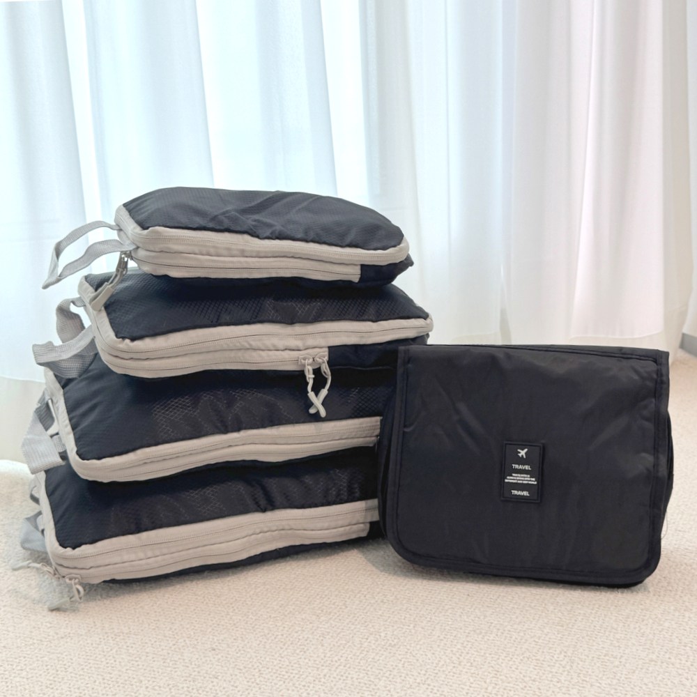 브릭오유 부피제로 여행용 압축 파우치 5종 세면 워시백 세트 16,800원