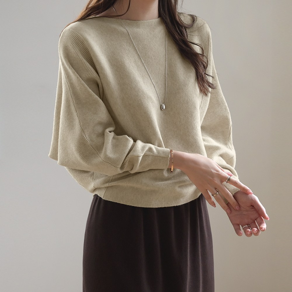 데일리앤 언더 부드러운 가오리 보트넥 니트 여성 루즈핏 니트티 봄 가을 19,760원