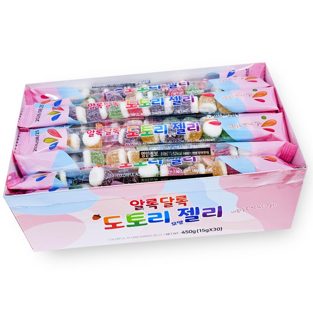 알록달록 도토리 젤리 450g 15g 30개 젤리간식 12,970원