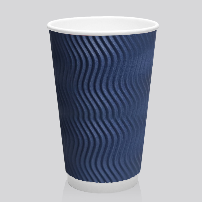 [실속형] 3중 단열 종이컵 웨이브 블루 16oz 500개 44,250원