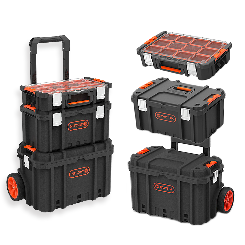 택틱스 이동식공구함 3단 수납박스 탈부착 캐리어 공구통 320382 197,000원