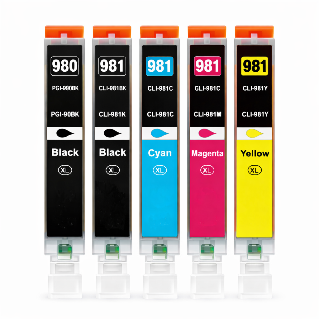 잉크아울렛 캐논 PGI-980XL CLI-981XL 호환잉크 5색세트 대용량 TS6290 TS6391 TS8190 TS8195 TS8290 TS8295, 1세트, 5색세트 (포토블루PB 제외) 15,550원