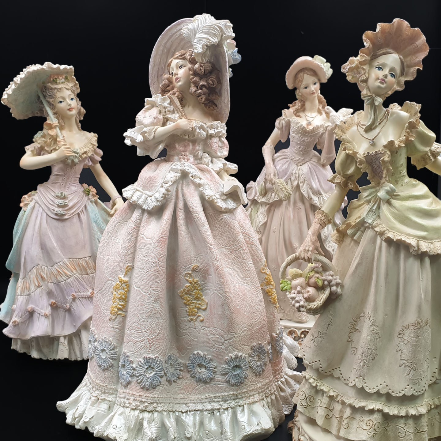 미나박스 도자기 포슬린 피겨린 야드로 스타일 장식 인형 1, 25.빅토리아귀족소녀4P세트 215,000원
