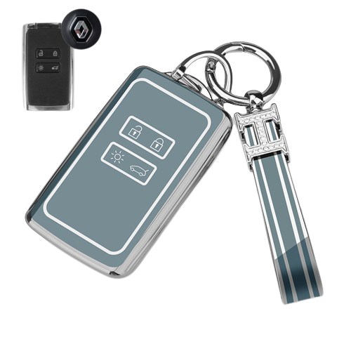 키에티 르노 삼성 호환 XM3 QM6 SM6 스마트 키케이스 + H큐빅 키체인, B타입, 실버_그레이 21,900원
