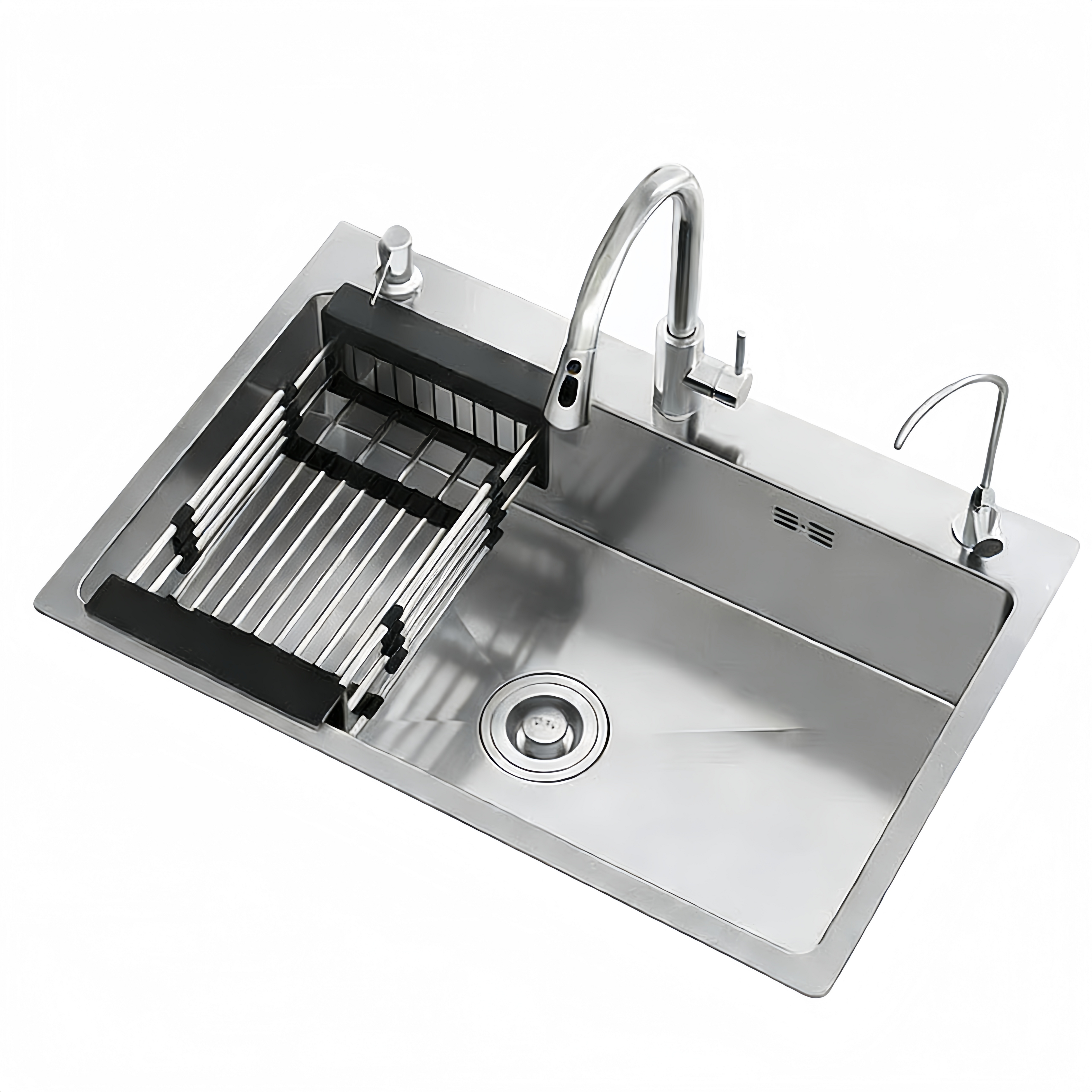 YAPOGI 리폼 전용 사각 싱크볼 +그릇 건조망 +싱크대수전 주방 싱크대 세트 95,000원