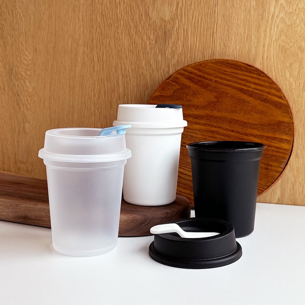 미니 리유저블컵 텀블러 스토퍼 리드 (12oz/340ml/PP), 1개, 340ml, 바디/캡(화이트), 스토퍼(화이트) 4,310원