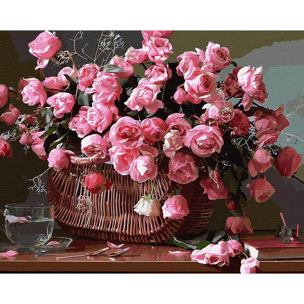 플레이어바웃 유화 피포페인팅 DIY 명화 그리기 40 x 50 cm 장미 바구니, 혼합색상, 1개 17,900원