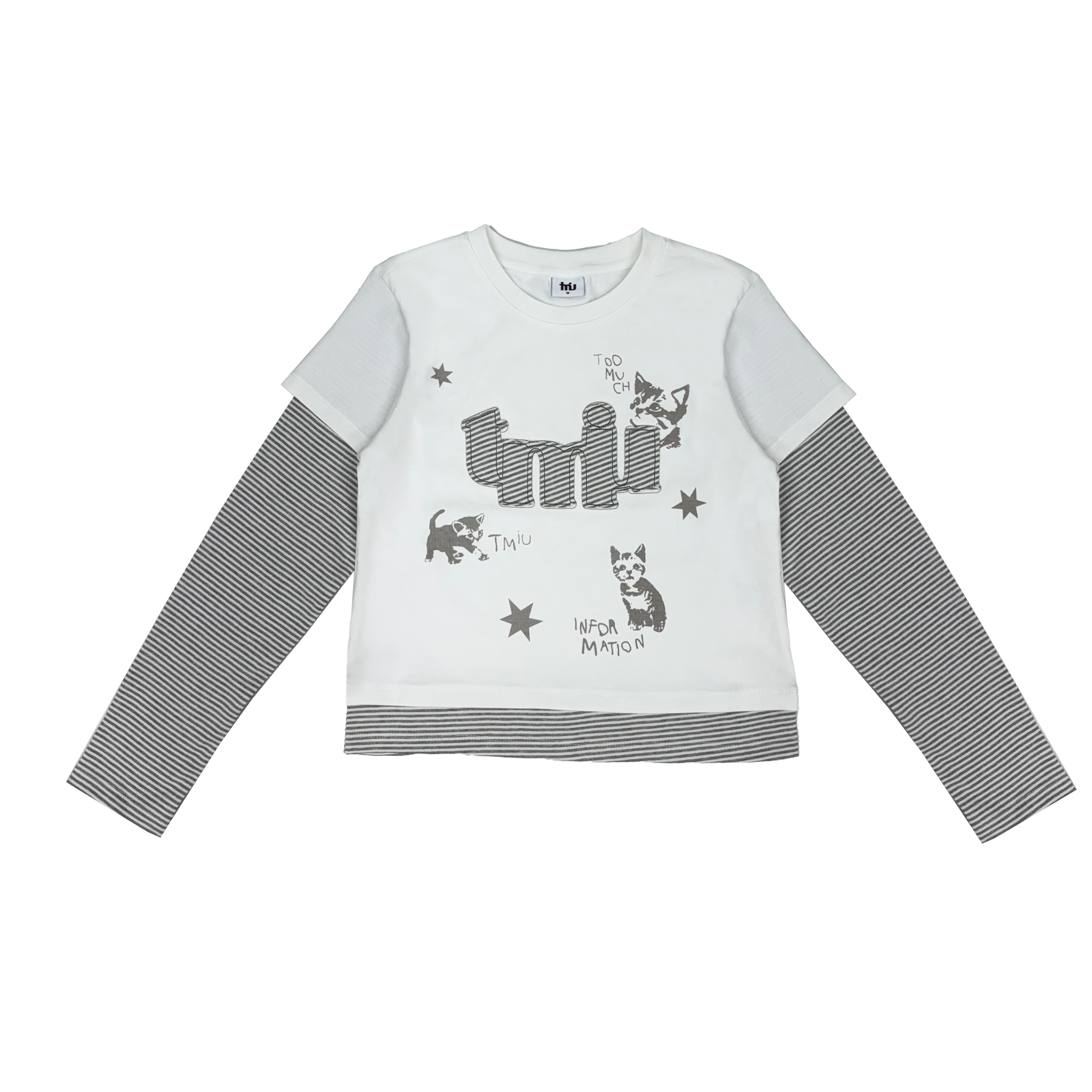 티미유 주니어 스트라이프 레이어드 티셔츠 69,900원