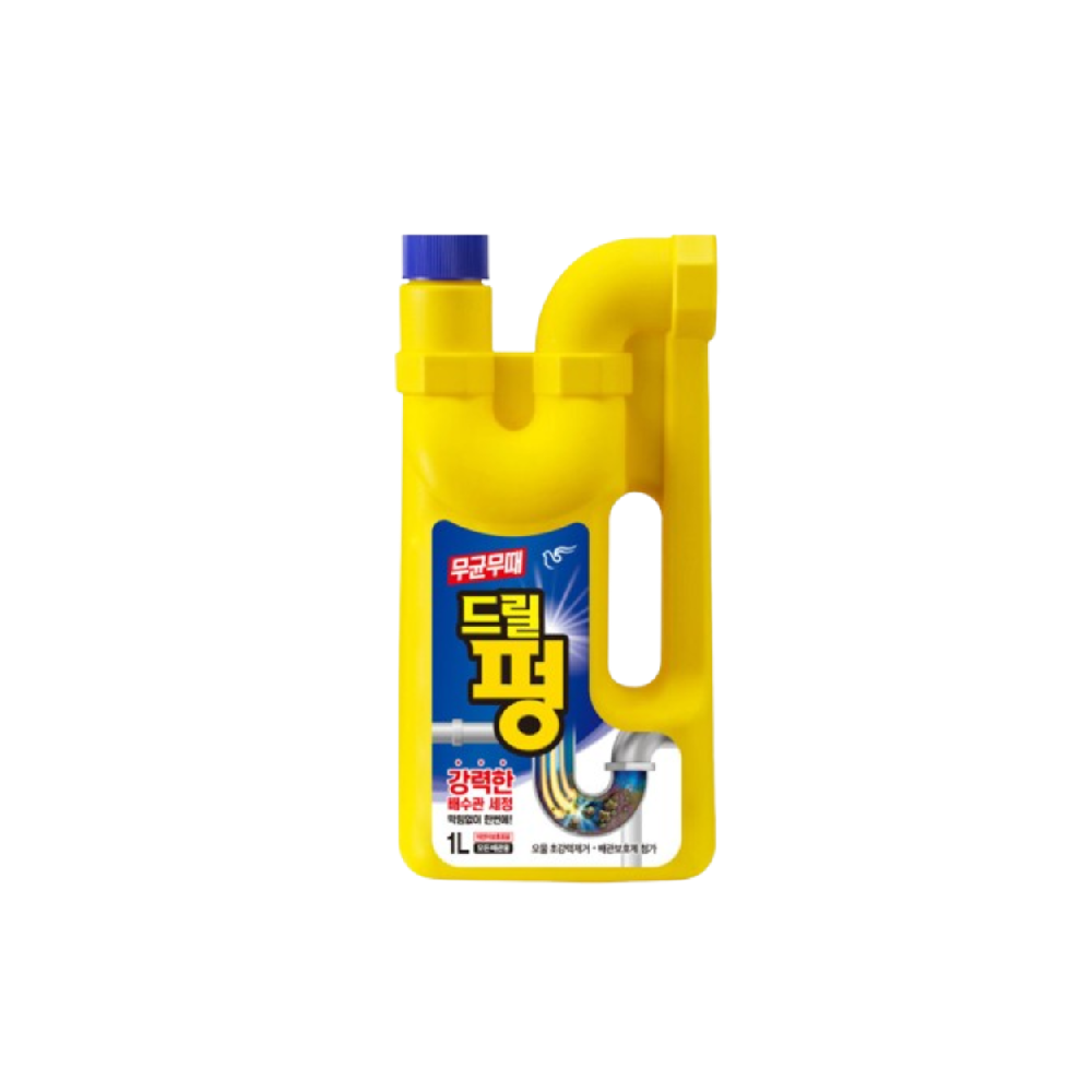 드릴펑 1L 4개 배수구 배수관클리너 뚫어뻥유분용해제 15,000원
