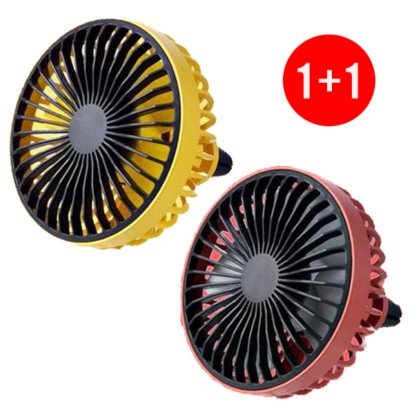 1+1 에어 쿨링 팬 미니 차량용 LED 선풍기 써큘레이터 카팬 21,400원