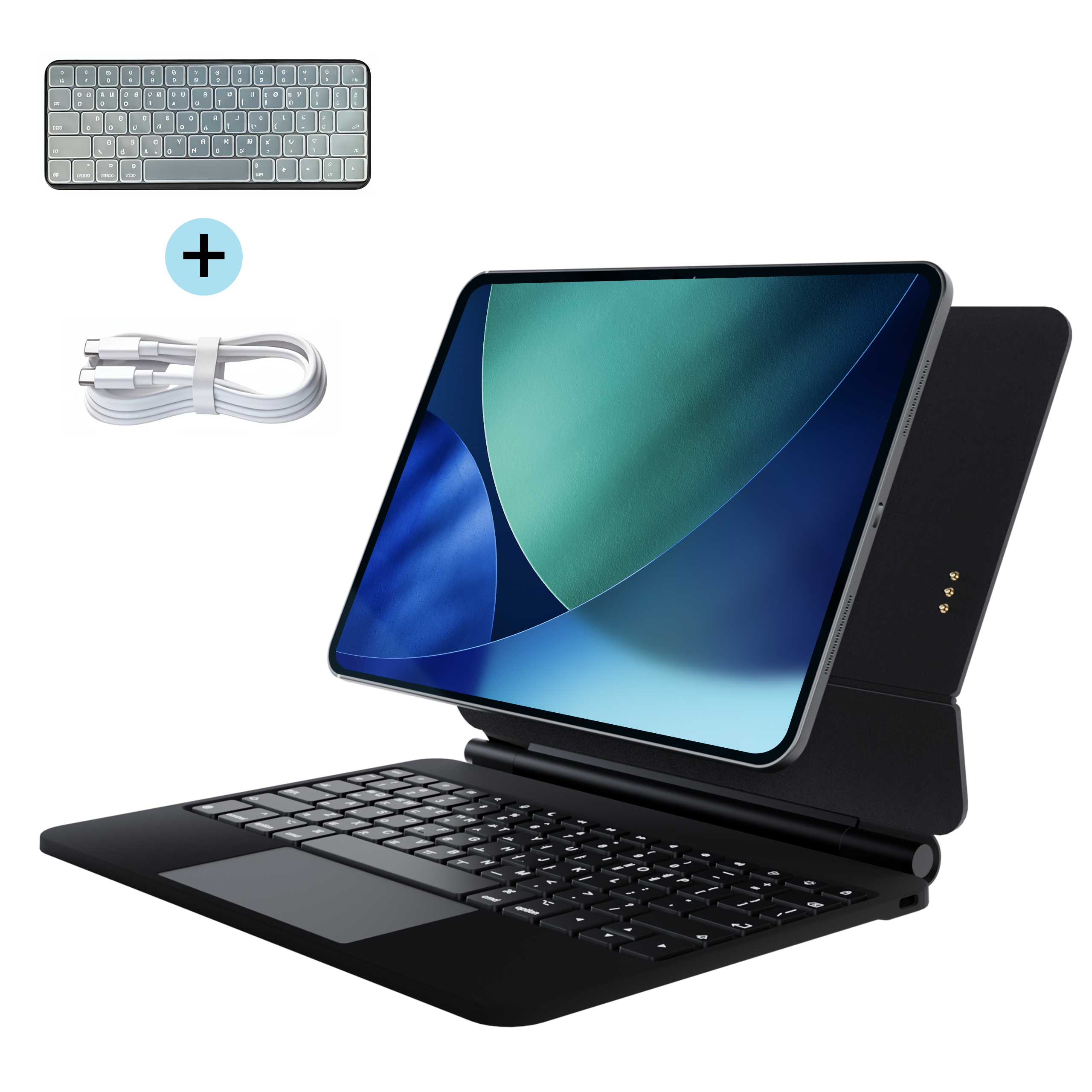 아이시(isee) 아이패드 매직키보드 호환 트랙패드 키보드 케이스 전모델 호환 (한글 백라이트 / 스마트커넥터 / 페어링 없음) M1 M2 M3 M4 M5 에어 프로 11인치 13, 1개, 블랙 108,000원