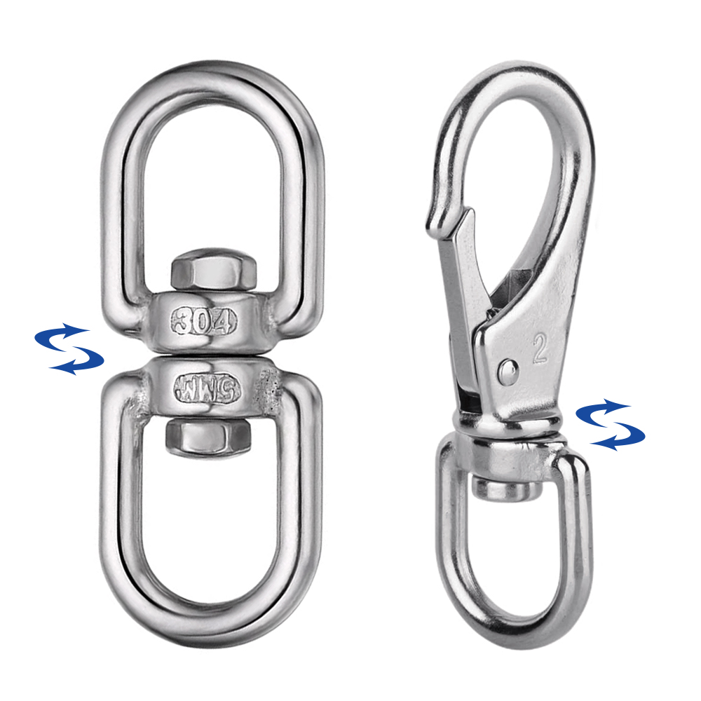 리우툴 스텐 스냅후크 개고리 슈벨 회전 연결고리 요리도리 도래 사슬 로프 꼬임 엉킴 방지 개이동 목줄 1,820원