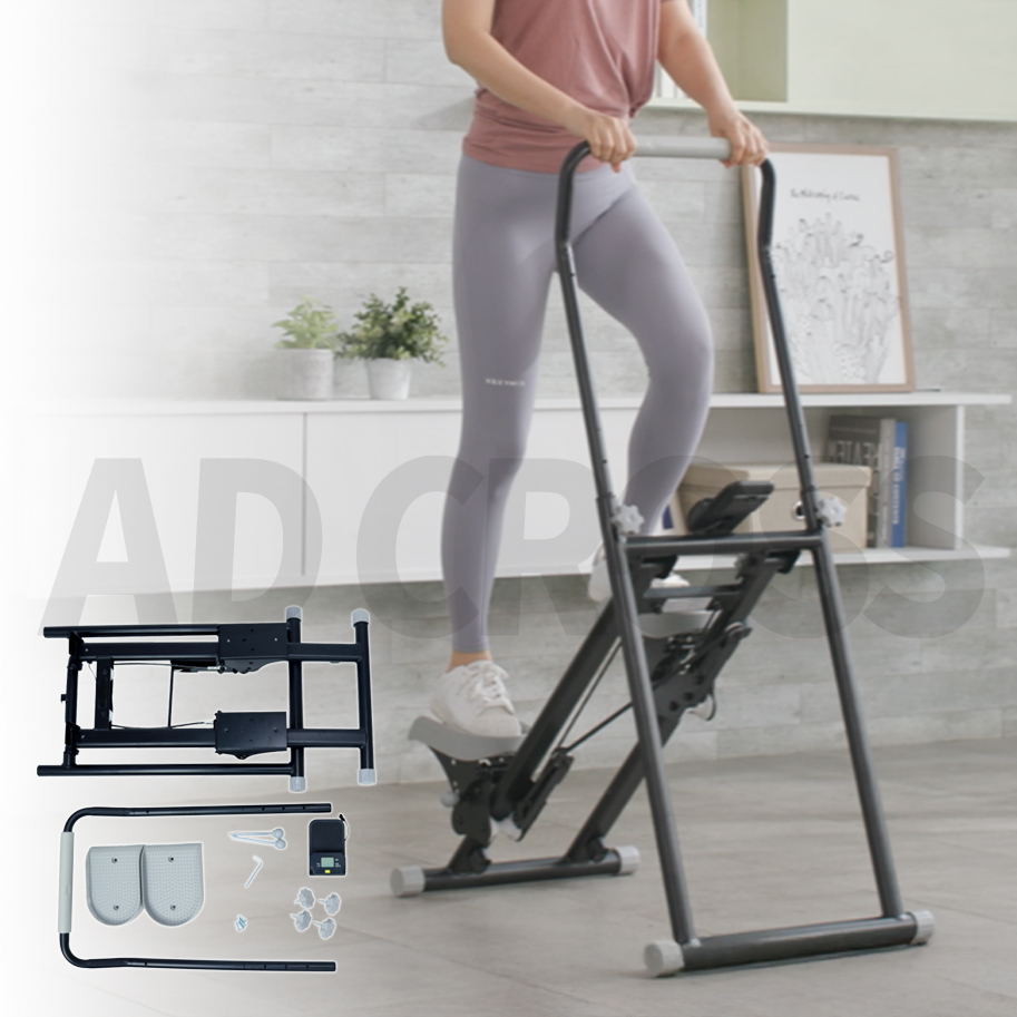 [인포벨]TV홈쇼핑정품 애드크로스 밸런스파워 천국의 계단 에어 펌핑 계단식 스텝퍼 운동기구 다리 하체 근력, 그레이 + 블랙 138,000원