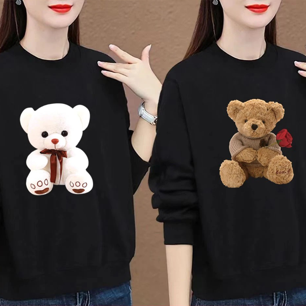 오스틱니 100kg까지 빅사이즈 1+1 날씬해보이는 여성 봄가을 검은색 심플한 날염 오피스 외출용 긴팔 맨투맨 20,900원