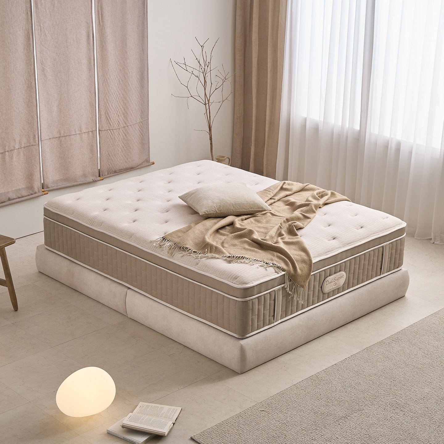 [베드리움] 듀얼 써포트 척추 지지력 특허 6성급 호텔 34cm 국산 유로탑 매트리스 (SSQK), 340mm 699,000원