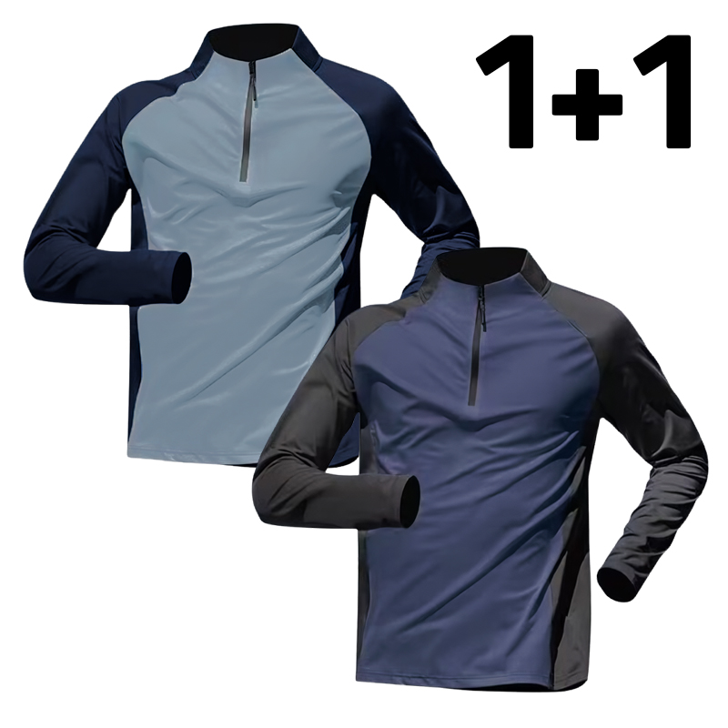 니드오브 남성 반집업 쿨 긴팔티 작업복 등산복 2장 세트 17,800원