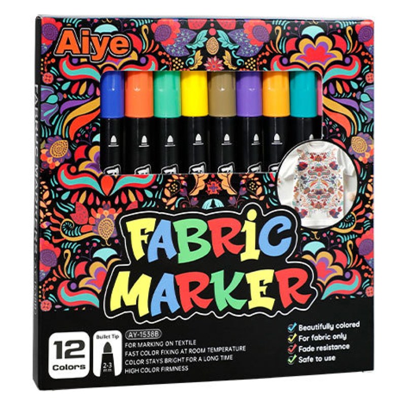 모디안 의류용 DIY 패브릭마커 펜 세트 혼합색상 14.4 x 14.7 x 1.3 cm 7,940원