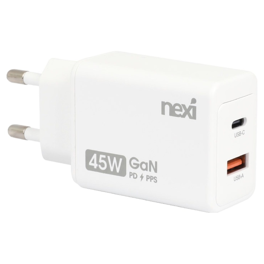 넥시 45W GaN USB PD-PPS 초고속 충전기 NX1481 KYT827-PD45W-CA, 화이트, 1개 12,000원