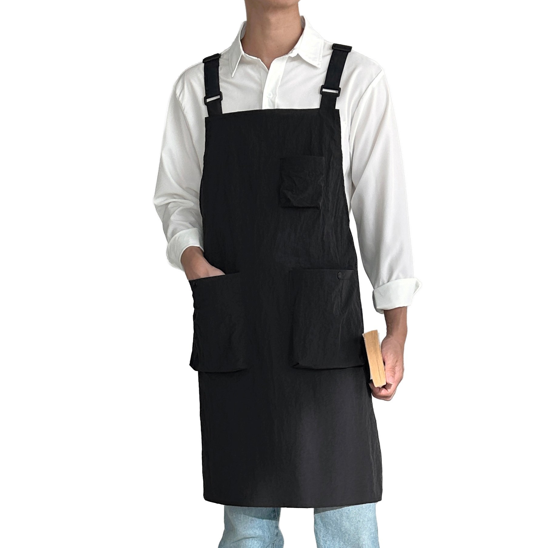 두리앤고 빅포켓 롱 카페 앞치마 남녀공용, 블랙, 1개 18,800원