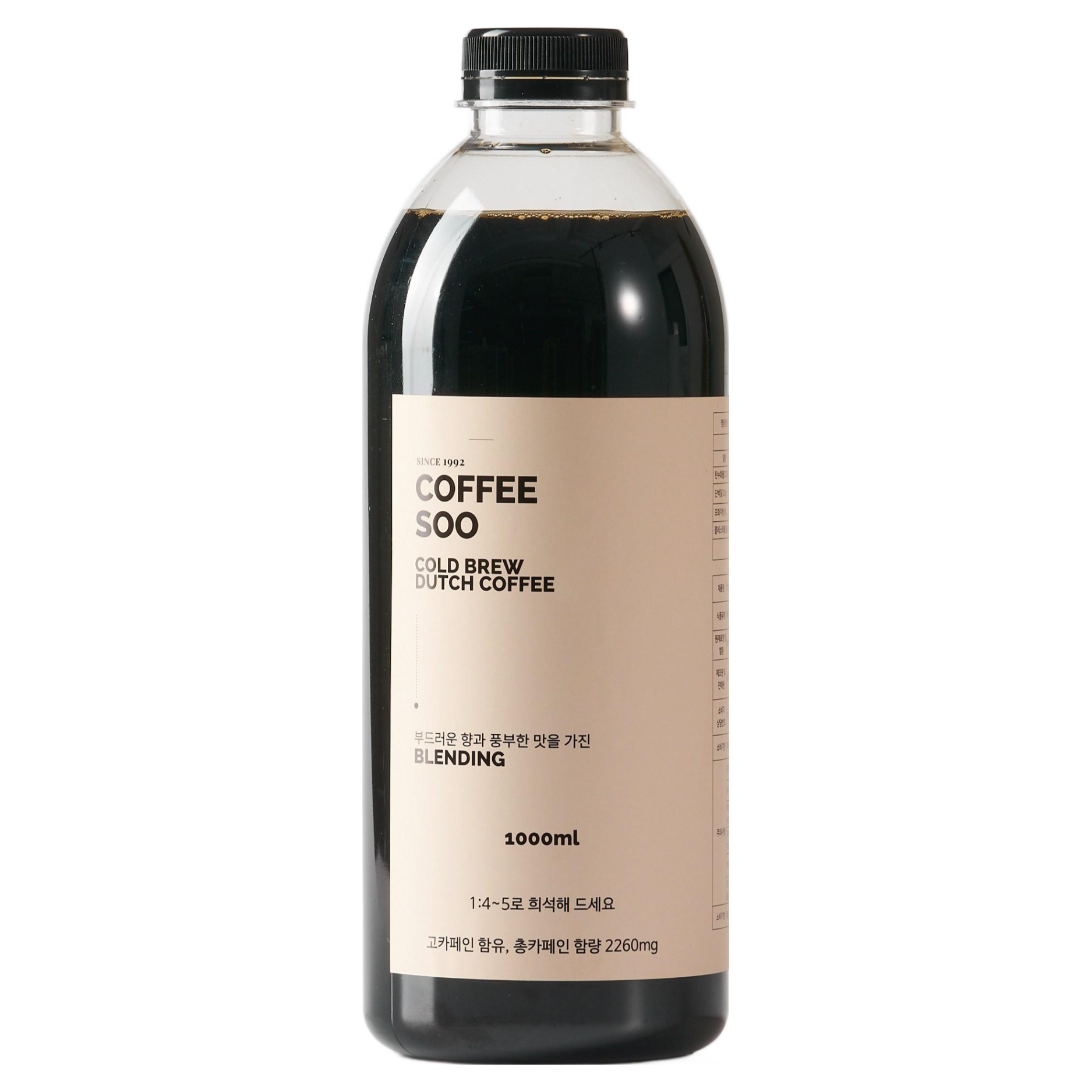 [런칭특가] 커피수 블랜딩 1L 콜롬비아 브라질 만델링 원두 콜드브루 커피 벌크 더치커피 원액 콜드브루 원액 콜드브루 커피 홈카페, 1개, 1L, 1개입 9,900원