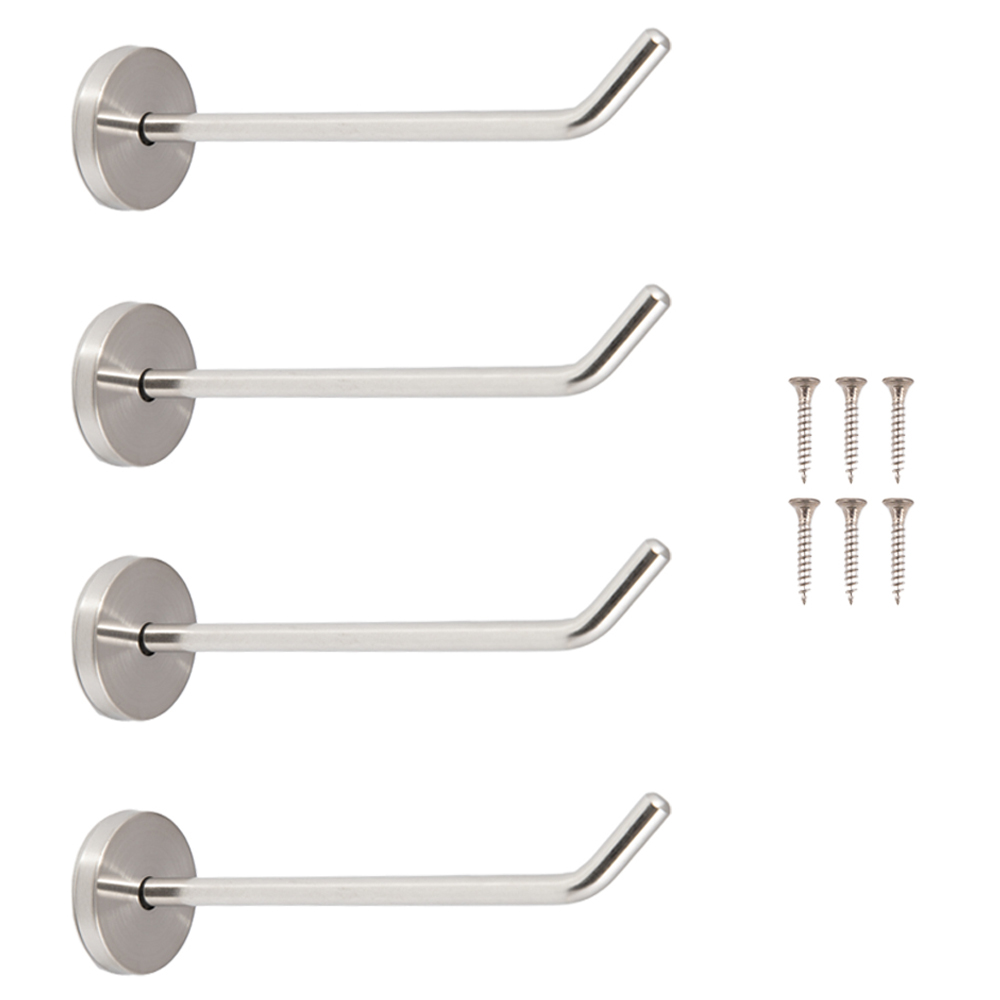 철물대장 스텐 돌출 벽옷걸이 150mm x 4p, 실버, 1개 9,400원