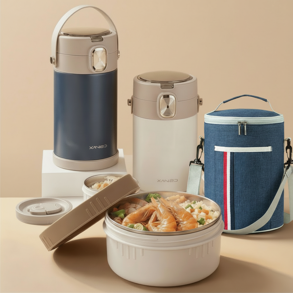 JIA BAO 보온도시락 대용량 보온도시락 초장시간 보온도시락(보온가방+식기 포함) 식품등급 304 스테인리스 스틸로 특이한 냄새와 누수가 없습니다.안전 믿음직, 푸른 색-2300ml, 1개 42,500원