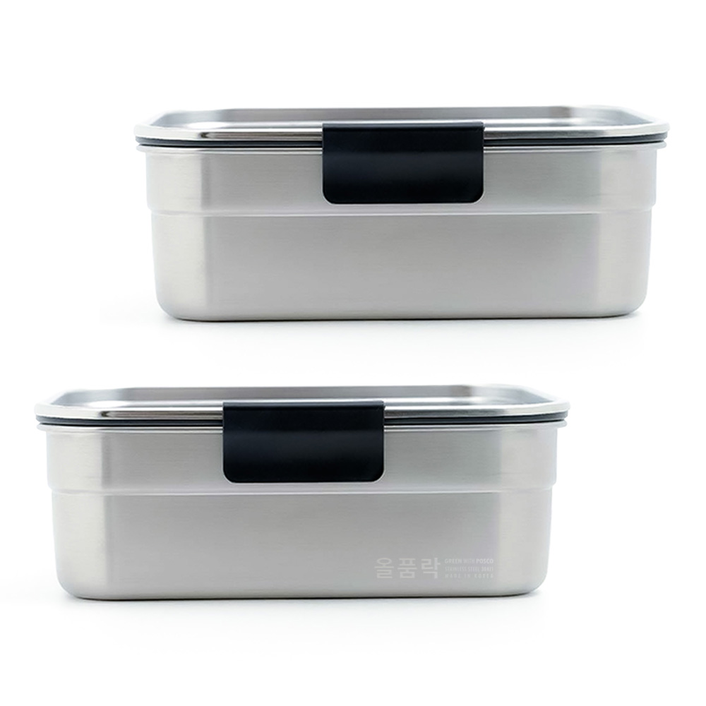 올품락 원쁠템 신개념 직사각 밀폐용기, 7호 2400ml, 2개 57,900원