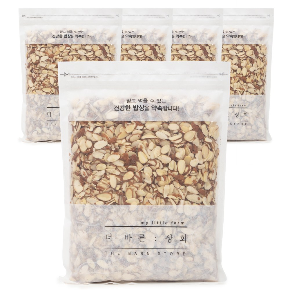더바른상회 생 아몬드 슬라이스, 5개, 800g 88,730원