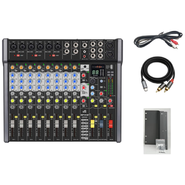 GFX12 12채널 오디오믹서 블루투스 USB 오디오인터페이스 GNS 이펙터 녹음 멀티믹서 420,000원