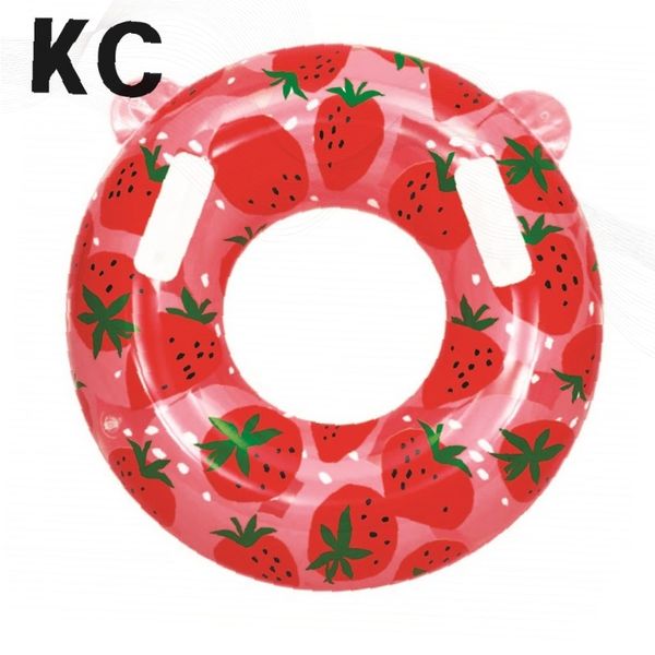 여름 물놀이 딸기 패턴 원형 튜브 손잡이 달린 어린이 안전 보행기 수영 보조 17,490원
