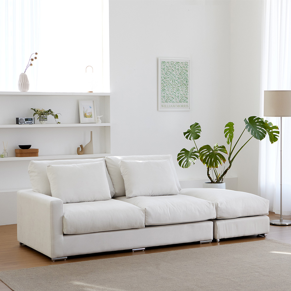 [베스트리빙] 오뉴 아쿠아텍스 모듈 소파 3인/3인카우치/4인용, 스툴 포함, 방수 패브릭 + 덕다운소재, 워셔블 커버, 모던 인테리어 소파 359,000원