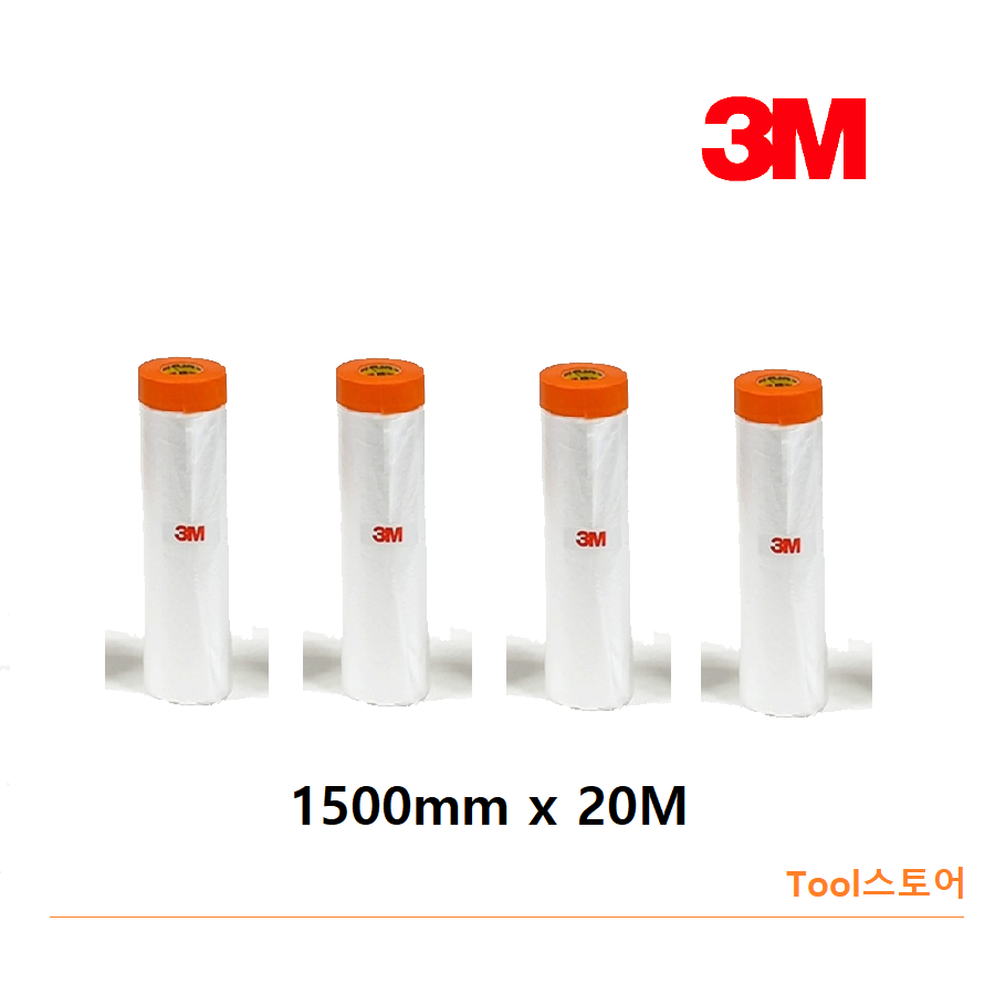 3M 커버링테이프 페인트 도색공사 건축용 비닐 보양테이프(주황) 1500mm 낱개 11,500원